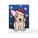 Kawaii Red Heeler Christmas Card by MenagerieMayhem Kawaii Red Heeler Christmas Card