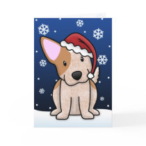 Kawaii Red Heeler Christmas Card