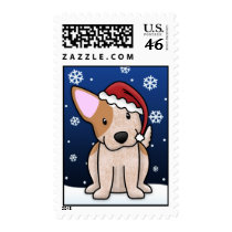 Kawaii Red Heeler Christmas Postage Stamps
