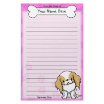 Kawaii Red & White Japanese Chin Stationery