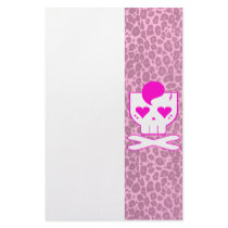 KAWAII ROCKABILLY DEATHROCK SKULL PINK LEOPARD EMO CUSTOM STATIONERY