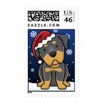 Kawaii Rottweiler Christmas Stamps