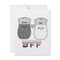 Kawaii Salt n Pepper BFF Custom Invites
