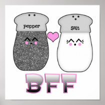 Kawaii Salt n Pepper BFF Posters