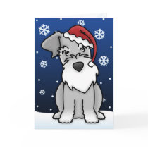 Kawaii Schnauzer Christmas Card by MenagerieMayhem Kawaii Schnauzer Christmas Card