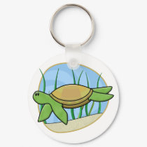 Kawaii Sea Turtle Keychain