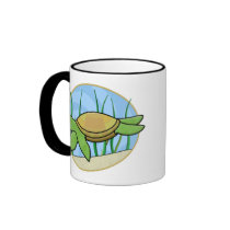 Kawaii Sea Turtle Mug by MenagerieMayhem Kawaii Sea Turtle Mug