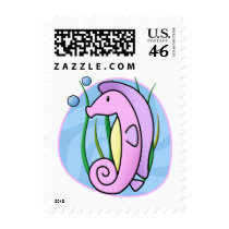 Kawaii Seahorse Postage Stamps