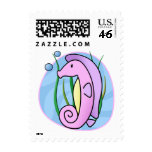 Kawaii Seahorse Postage Stamps