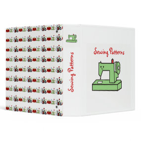 Kawaii Sewing Machine binder