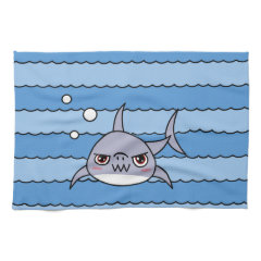 Kawaii Shark Hand Towels
