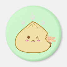 Kawaii "SioPao" Meatbun Attack Refrigerator Magnet