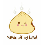 Kawaii "SioPao" Meatbun Bitemark "Hands off!" t-shirts