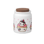Kawaii skull cupcake candy jars at Zazzle