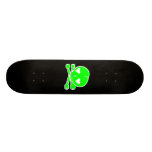 Kawaii Skull Gothic Lolita Black & Green skateboards