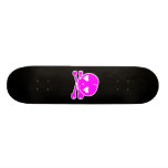 Kawaii Skull Gothic Lolita Black & Pink skateboards