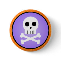Kawaii Skull Halloween Pin