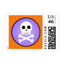 Kawaii Skull Halloween Stamps