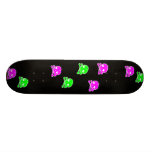 Kawaii Skulls Goth Lolita Black Pink Green skateboards