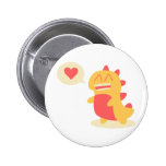 Kawaii smiling Dino talking about love Pin