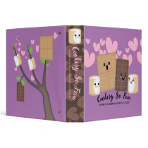 kawaii smores marshmallows recipe notebook binder