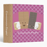 kawaii smores marshmallows recipe notebook binder