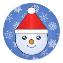 Kawaii Snow Kid Holiday Stickers sticker
