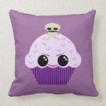 Kawaii Spooky Cupcake & Skull Pillow