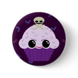 Kawaii Spooky Cupcake Skull Spiders Bats Pinback Button