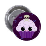 Kawaii Spooky Cupcake Skull Spiders Bats buttons