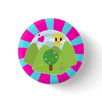 Kawaii Spring Day Button