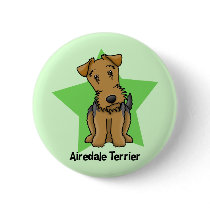 Kawaii Star Airedale Terrier Pins