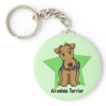 Kawaii Star Airedale Terrier Keychain