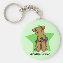 Kawaii Star Airedale Terrier Keychain