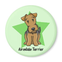 Kawaii Star Airedale Terrier Refrigerator Magnet