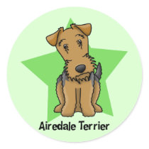 Kawaii Star Airedale Terrier Stickers