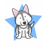 Kawaii Star Alaskan Malamute Ladies T-Shirt