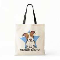 Kawaii Star American Pit Bull Terrier Canvas Bags