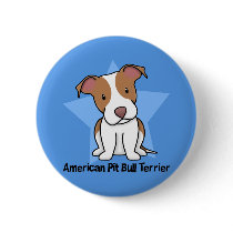 Kawaii Star American Pit Bull Terrier Pinback Button