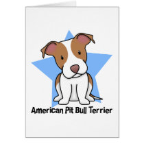 Kawaii Star American Pit Bull Terrier Card