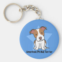 Kawaii Star American Pit Bull Terrier Keychains