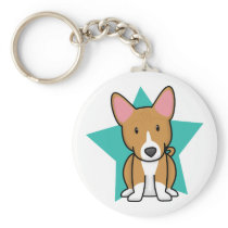 Kawaii Star Basenji Keychain