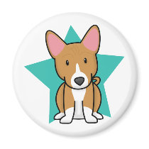 Kawaii Star Basenji Magnet