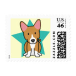Kawaii Star Basenji Postage Stamps
