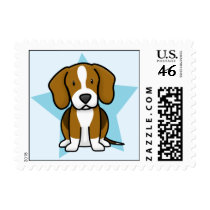Kawaii Star Beagle Postage Stamps