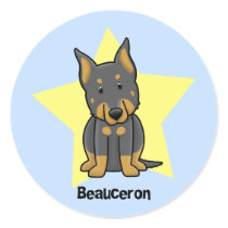 Kawaii Star Beauceron Stickers