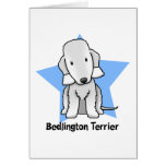 Kawaii Star Bedlington Terrier Card