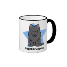 Kawaii Star Belgian Sheepdog Mugs