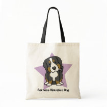 Kawaii Star Bernese Mountain Dog Canvas Bag