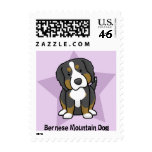 Kawaii Star Bernese Mountain Dog postage
